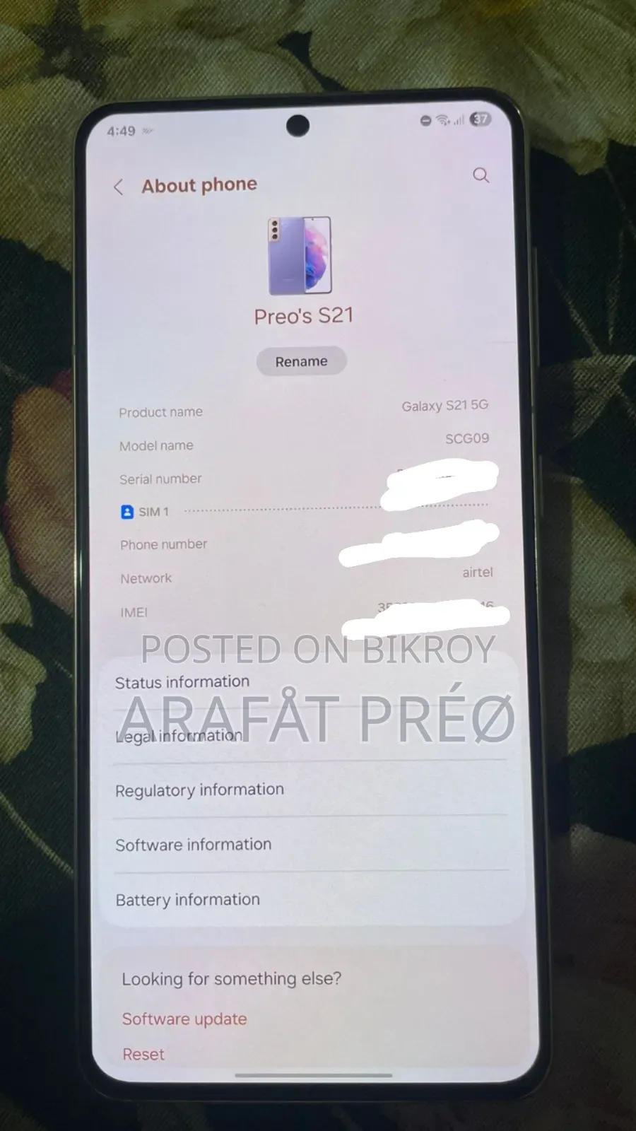 Samsung Galaxy S21 5G 256 GB Blue