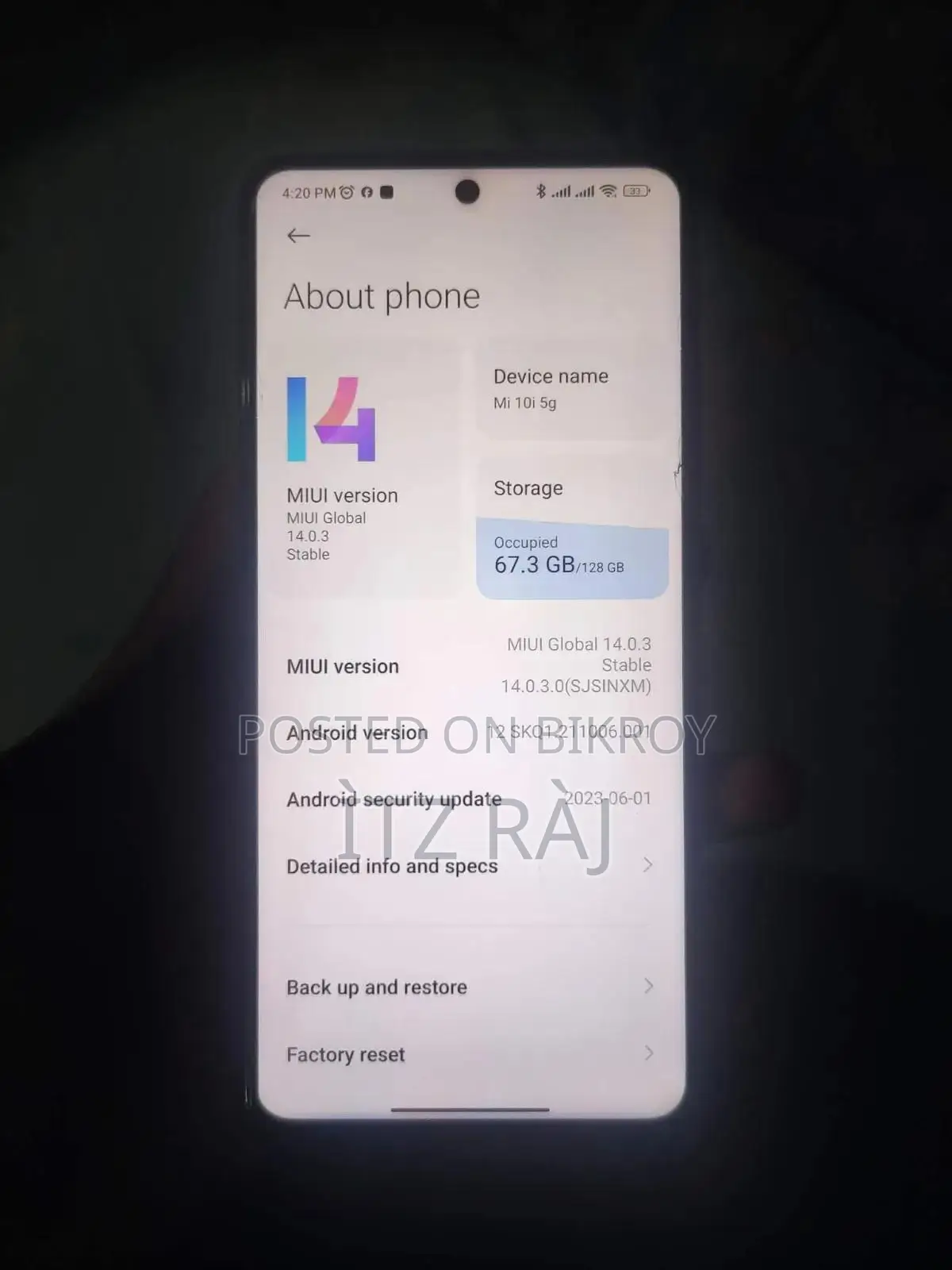 Xiaomi Mi 10i 128 GB Blue
