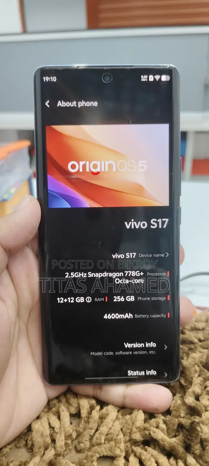 Vivo S17 256 GB Blue