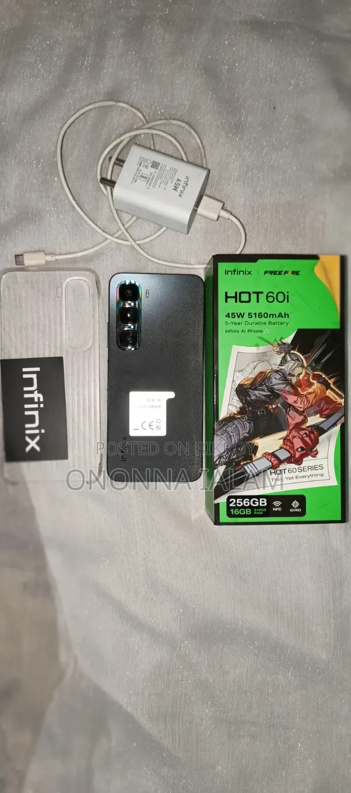 New Infinix Hot 60i 256 GB Black