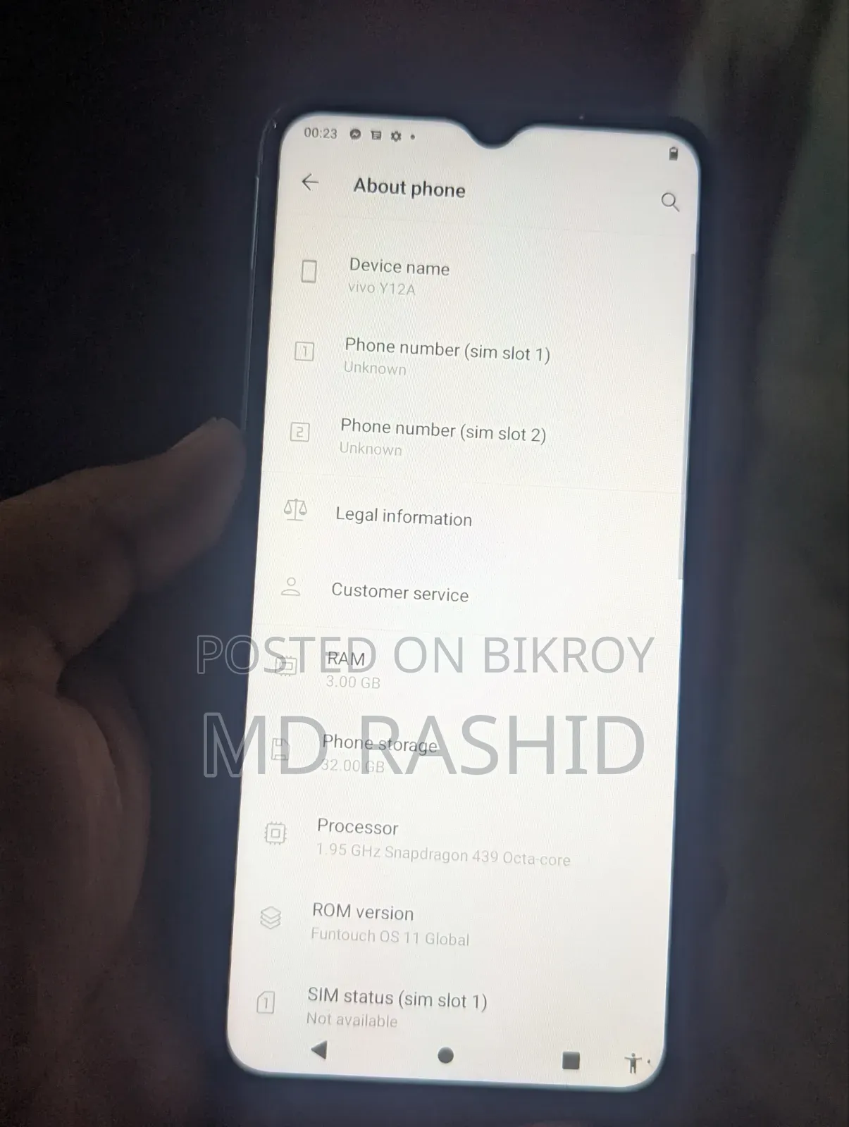 New Vivo Y12s 32 GB White