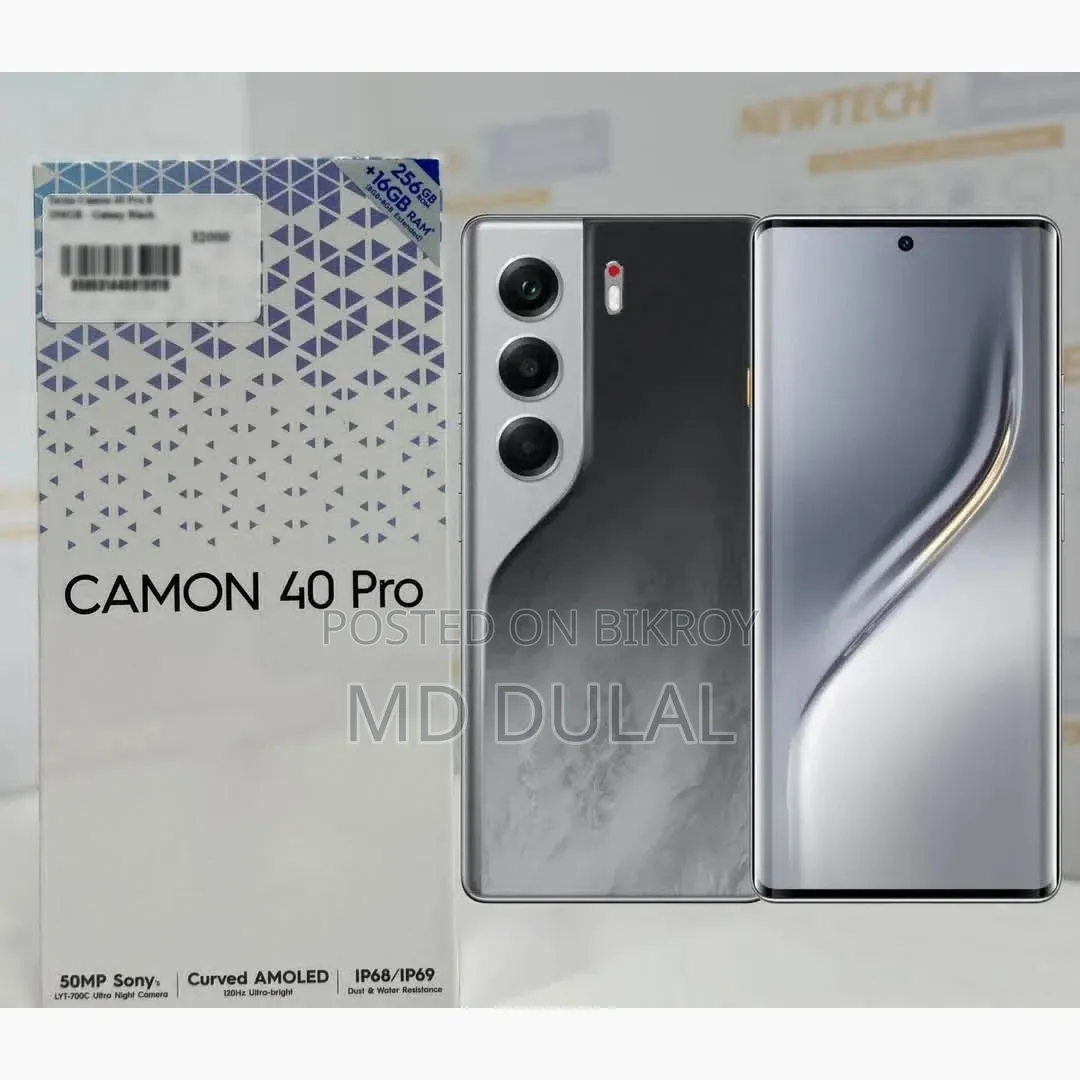 New Tecno Camon 40 Pro 5G 256 GB Black