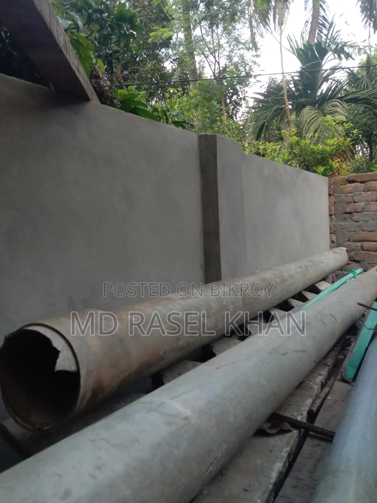 Two pieces of 8-inch 20-foot long pipes for sale