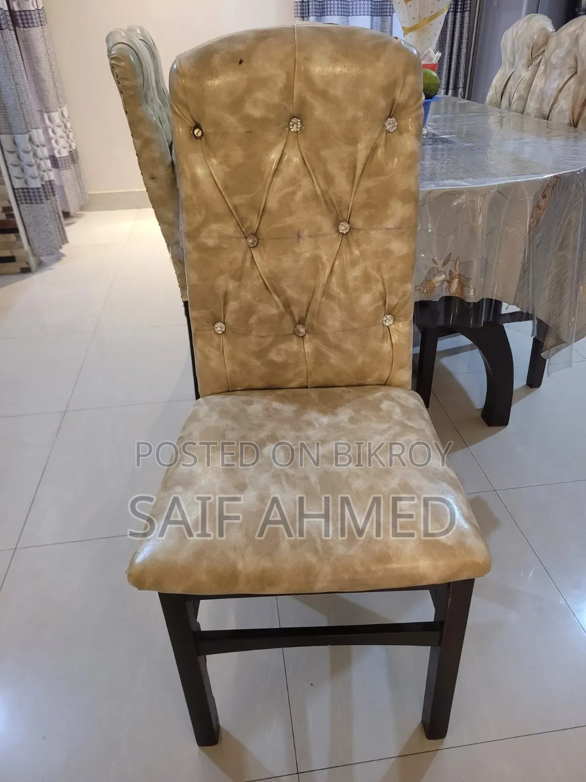 ৬ সিটের মেহগনি কাঠের ডাইনিং টেবিল সেট | Partex Top