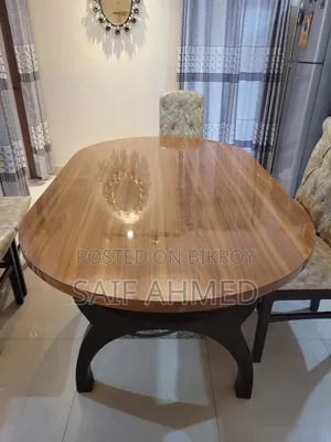 ৬ সিটের মেহগনি কাঠের ডাইনিং টেবিল সেট | Partex Top
