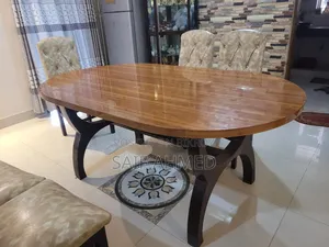 ৬ সিটের মেহগনি কাঠের ডাইনিং টেবিল সেট | Partex Top