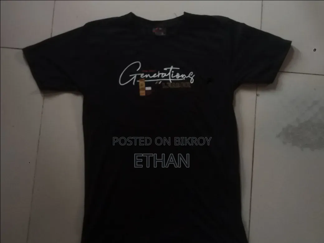 New Stylish Black Cotton T-Shirt | Generations Leader Print