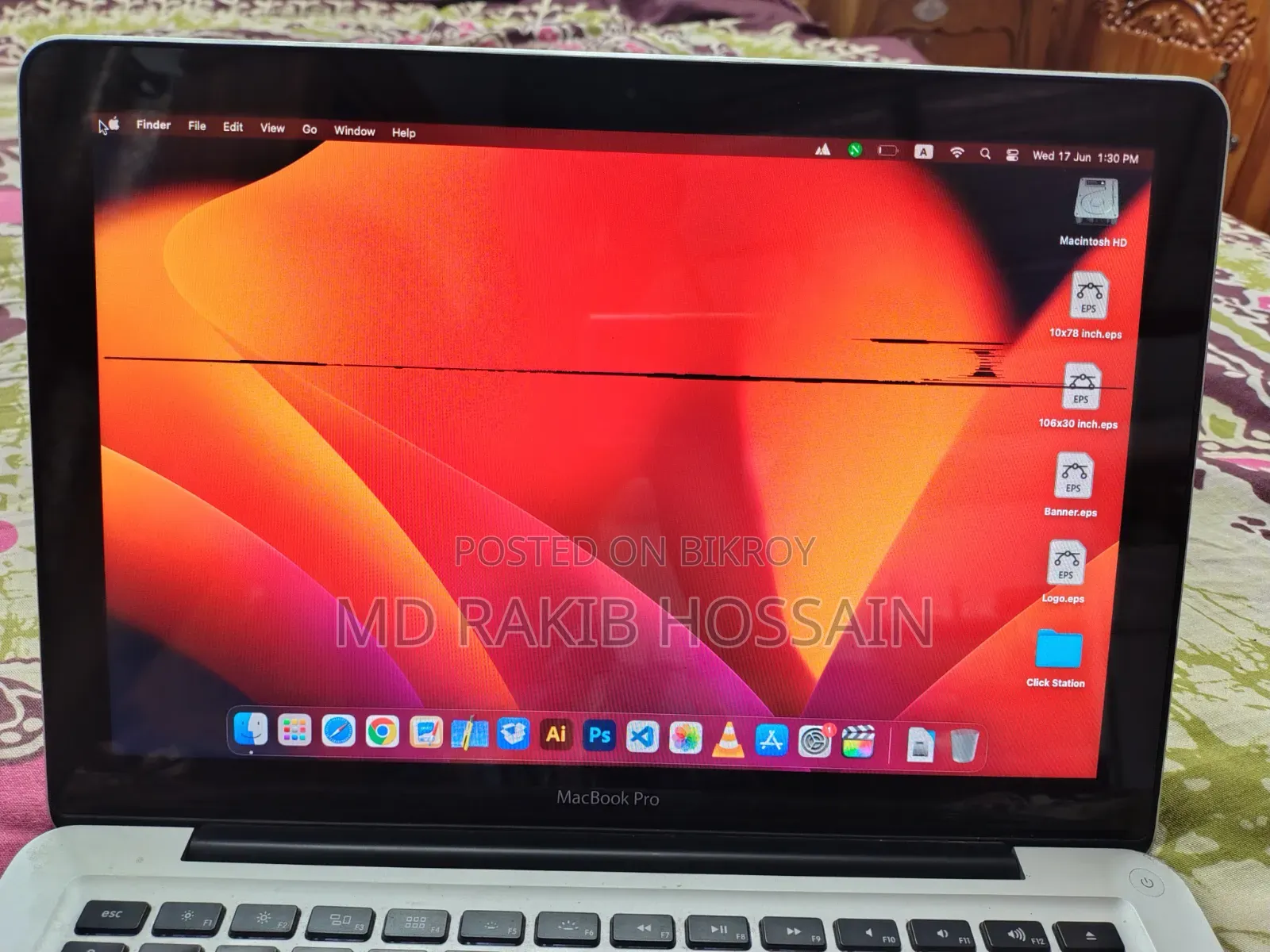 Laptop Apple MacBook Pro 2012 16GB Intel Core I5 SSD 256GB