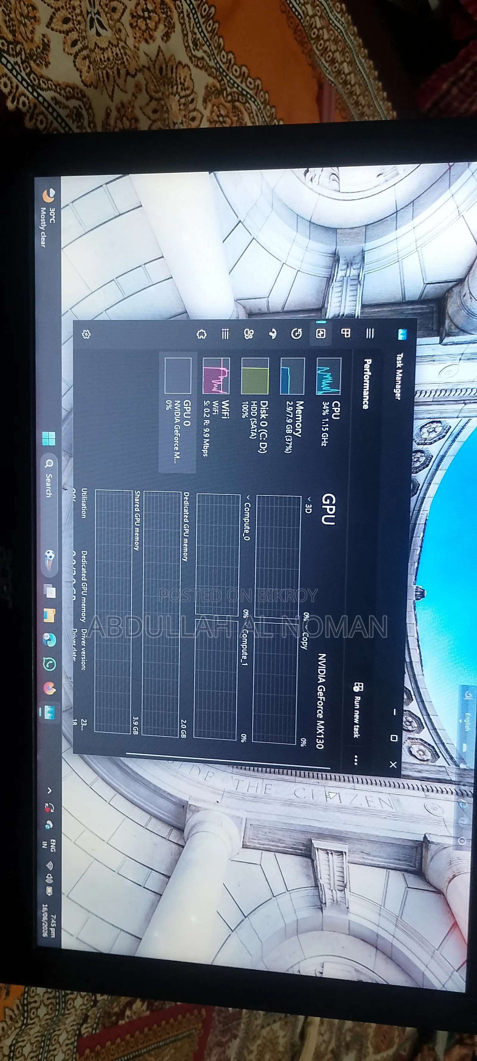 ল্যাপটপ Acer Aspire 5100 8GB Intel Core I5 HDD+SSD 1T