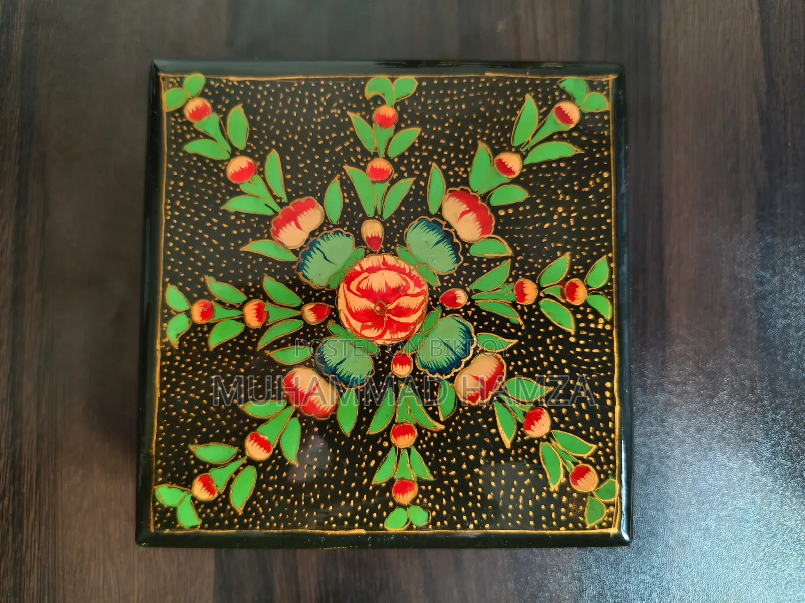 Artisan-Made Kashmiri Paper Mache Candle Holders + Coaster Set