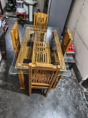 Chittagong Teak Wood Dining Table and Chairs