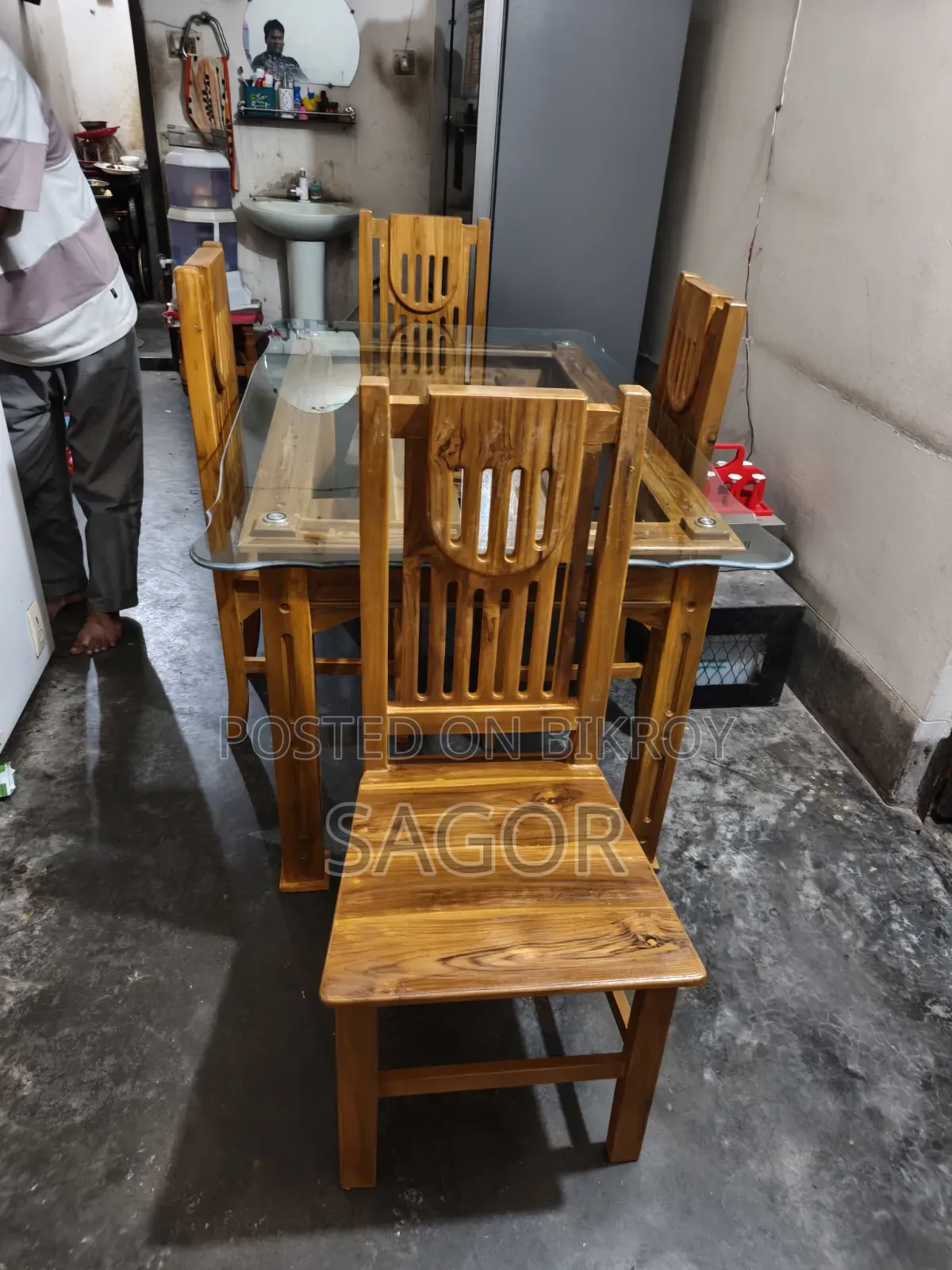 Chittagong Teak Wood Dining Table and Chairs