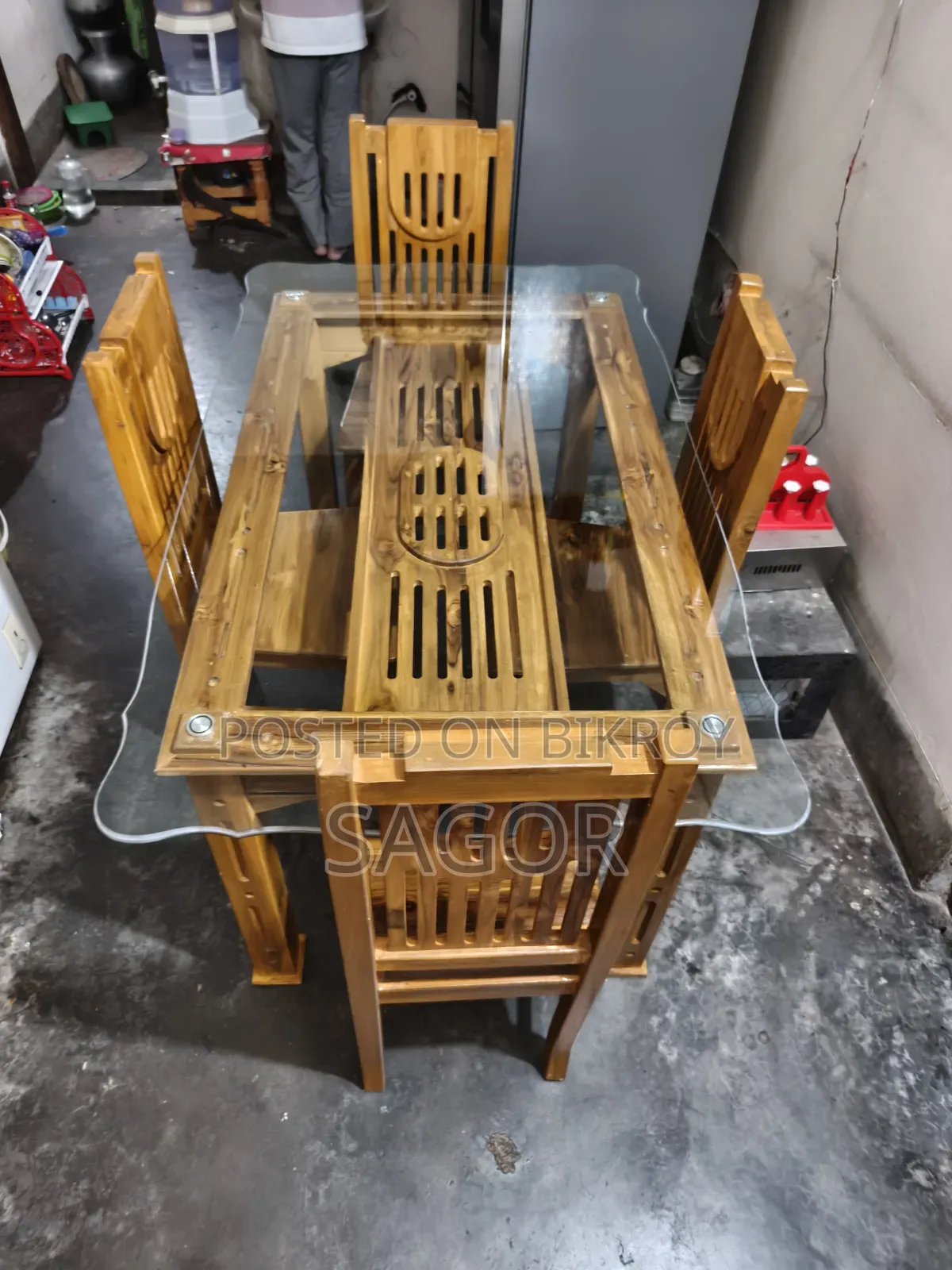 Chittagong Teak Wood Dining Table and Chairs