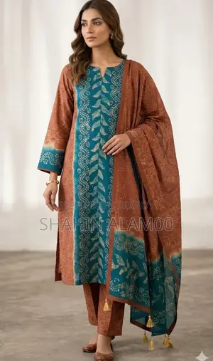 Unstitched Silk Batik Three Piece