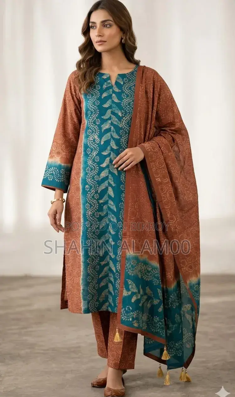 Unstitched Silk Batik Three Piece