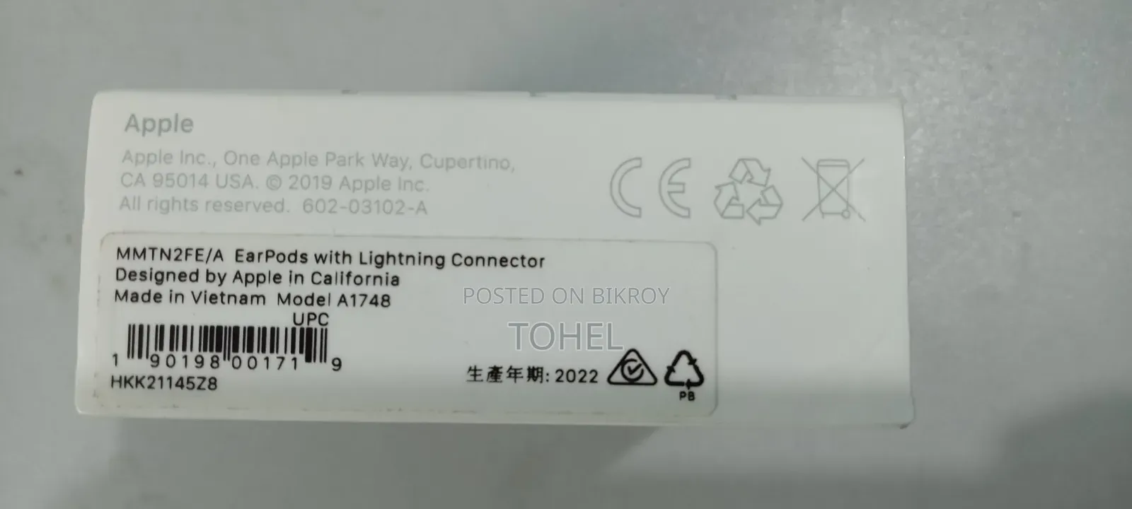 Apple Earpods Lightning Connector