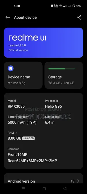 Realme 8 5G 128 GB Black