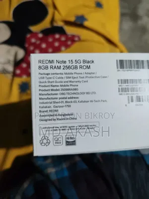 New Xiaomi Redmi 15 5G 256 GB Black