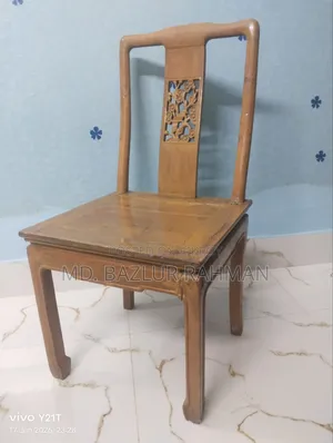 Dining Table Chairs Made of Shegun Wood (Used)