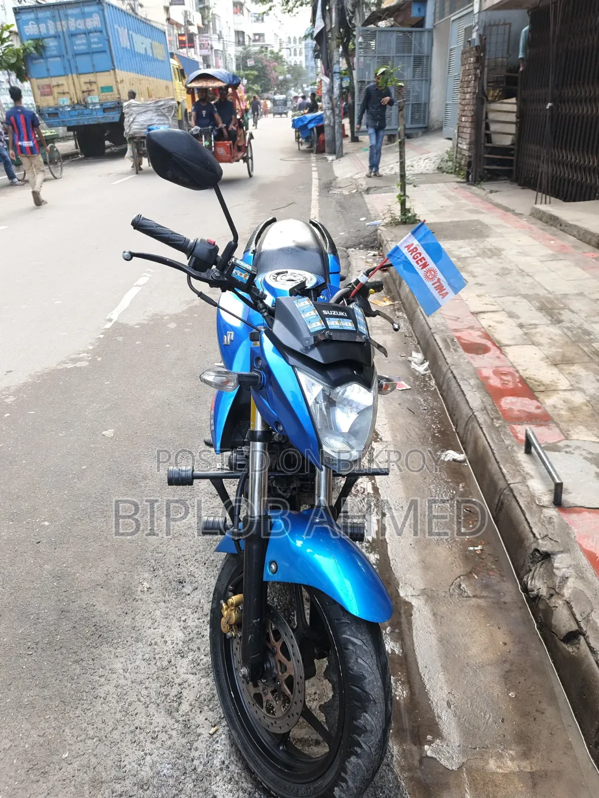 নতুন Suzuki Gixxer Monotone ২০২৩ নীল