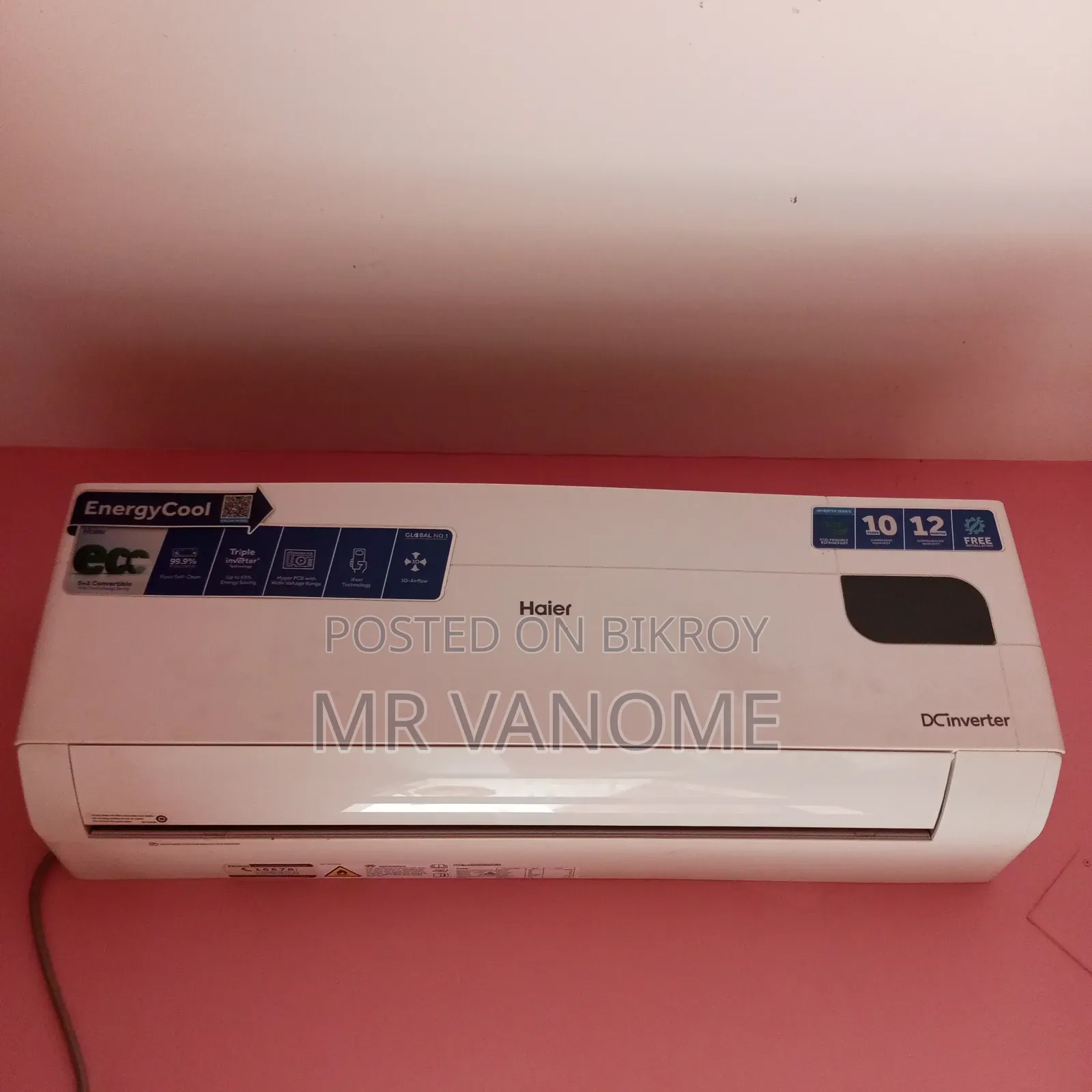 Haier Inverter AC 1.5 Ton – 7 Months Used, Excellent Condition