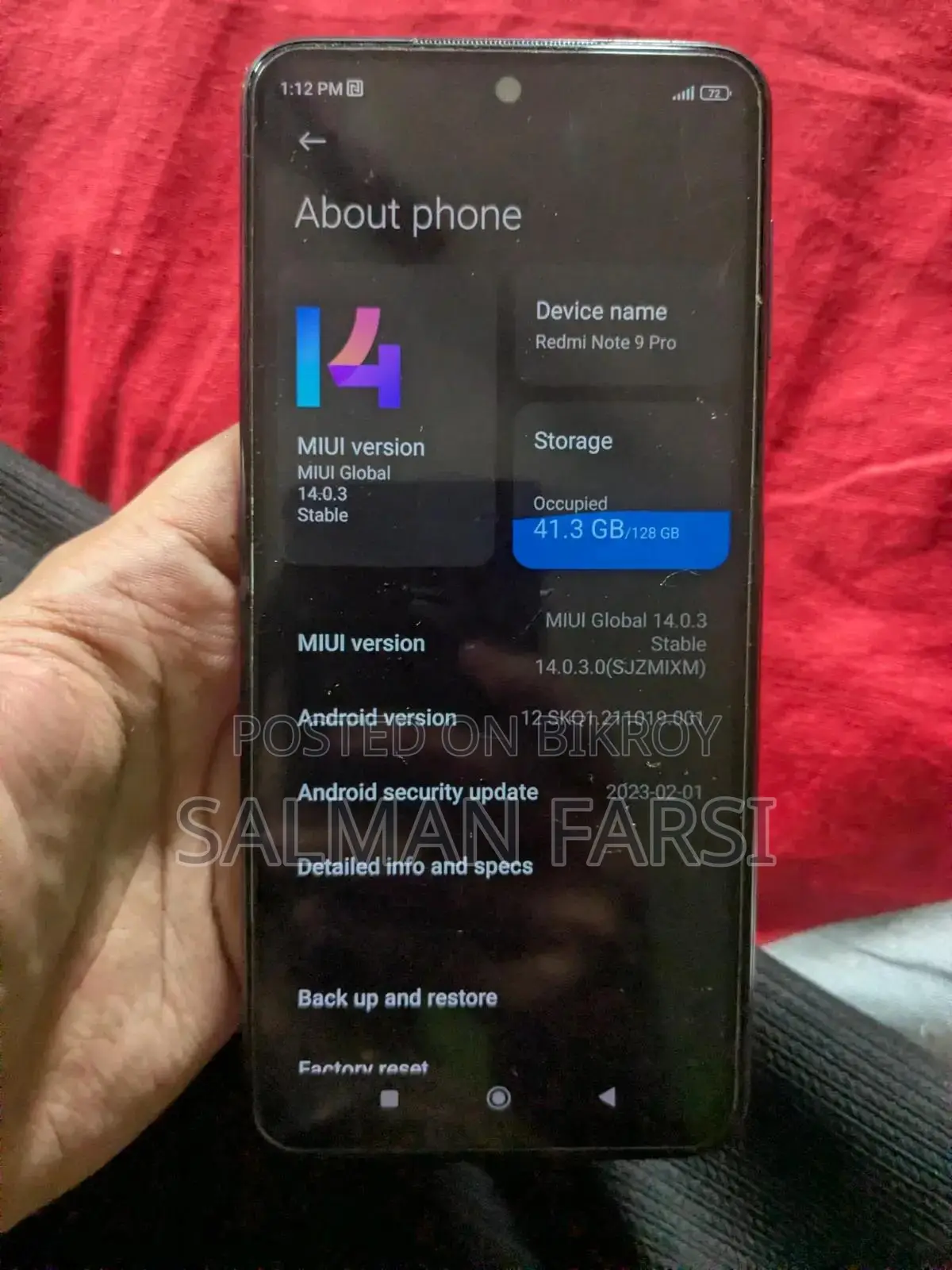 Xiaomi Redmi Note 9 Pro 128 GB Blue