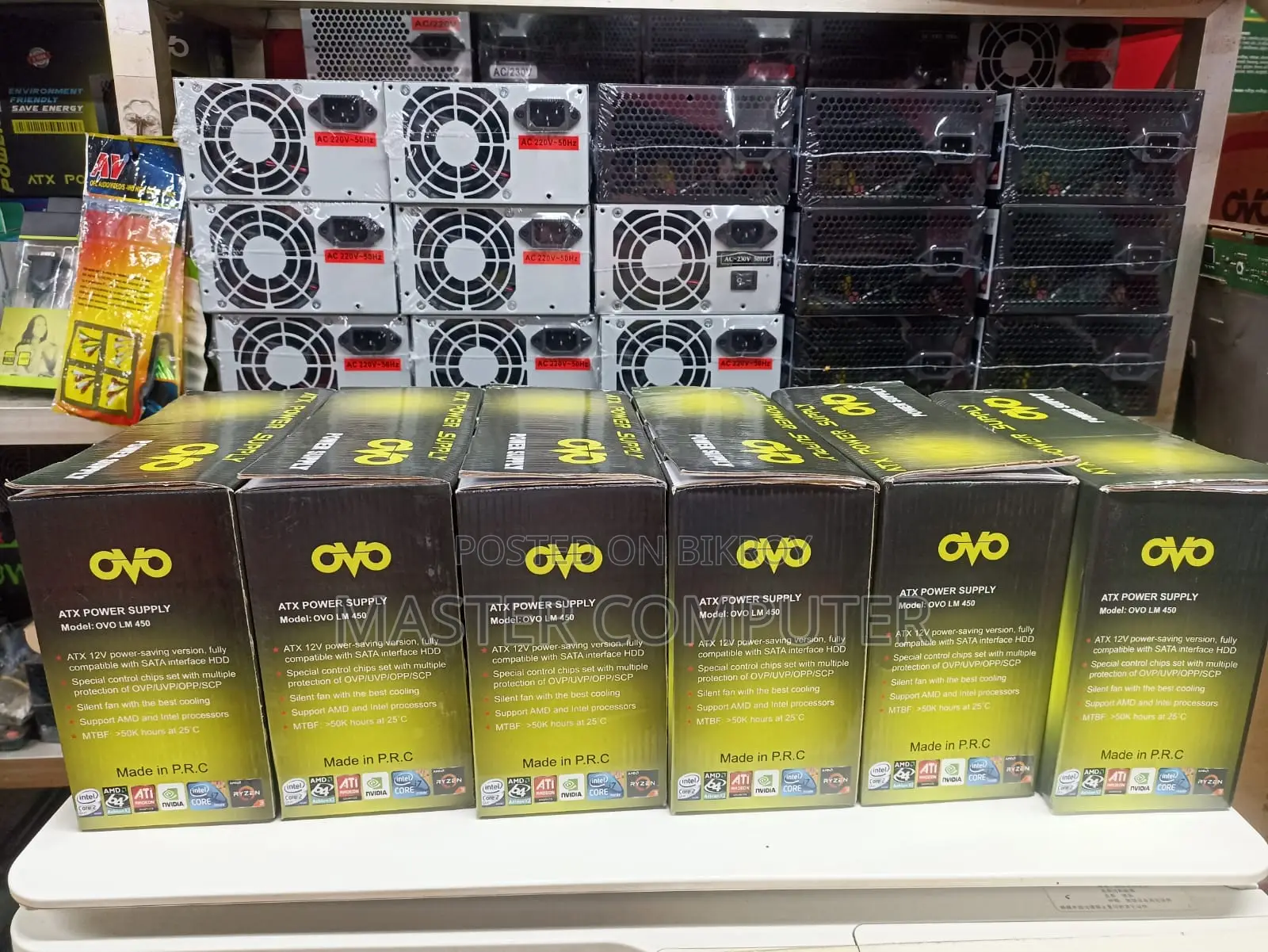 Ovo Power Supply Black 450w- 2-year Warranty