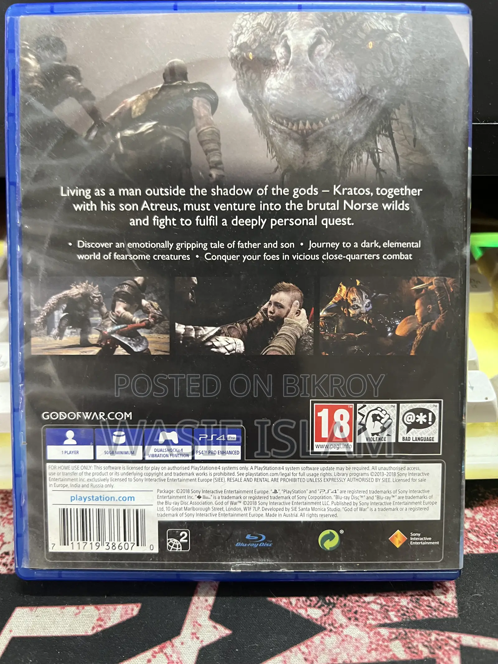 God of War Ps4 Disk Up for Sale