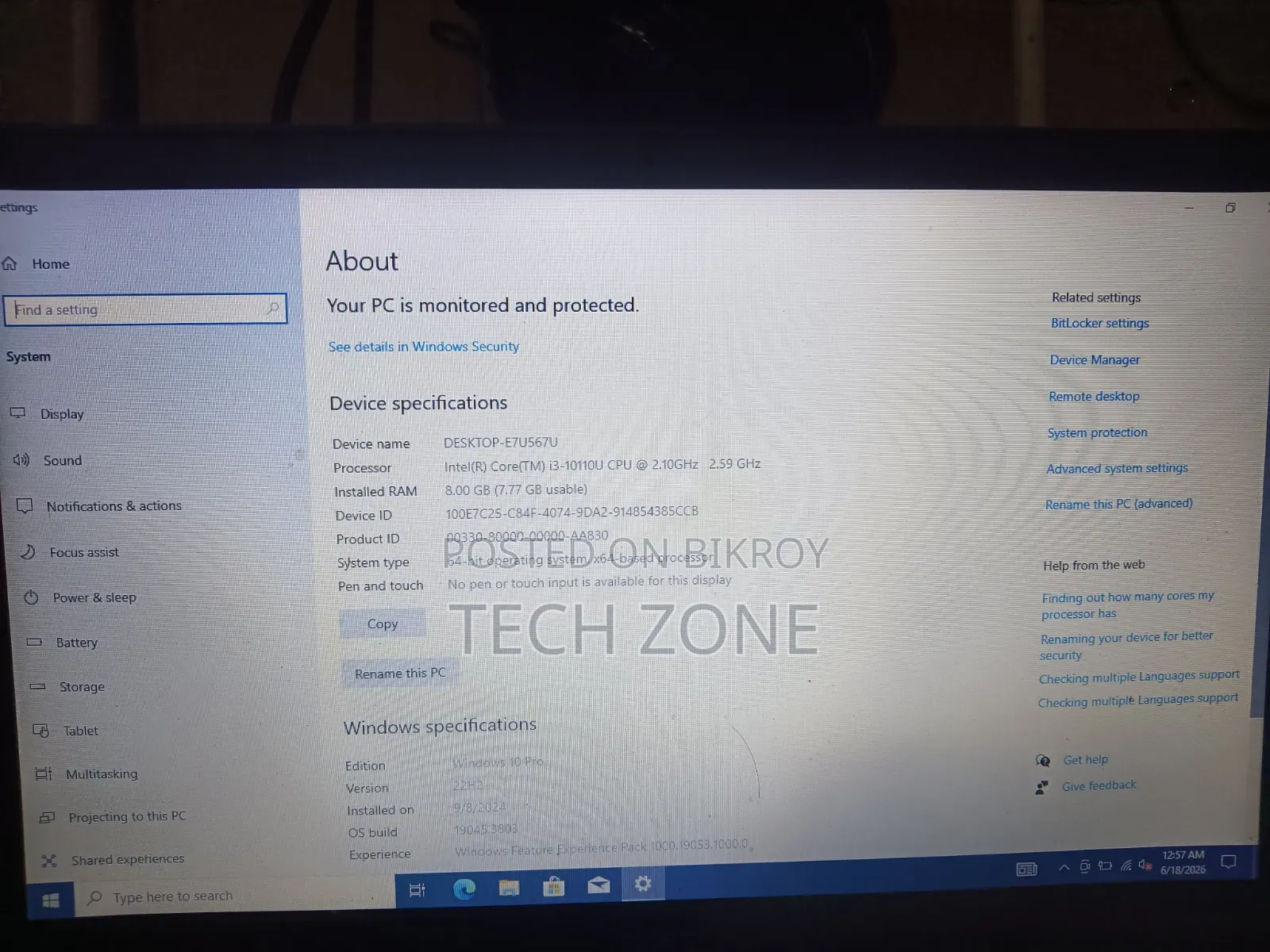 Laptop Dell Latitude 3410 8GB Intel Core I3 SSD 256GB