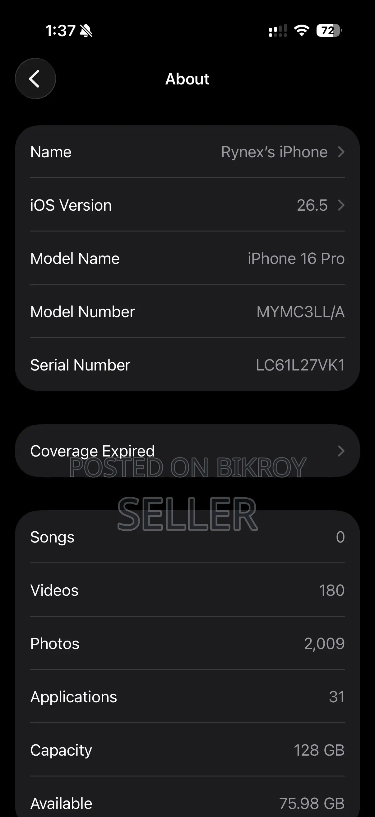 New Apple iPhone 16 Pro 128 GB
