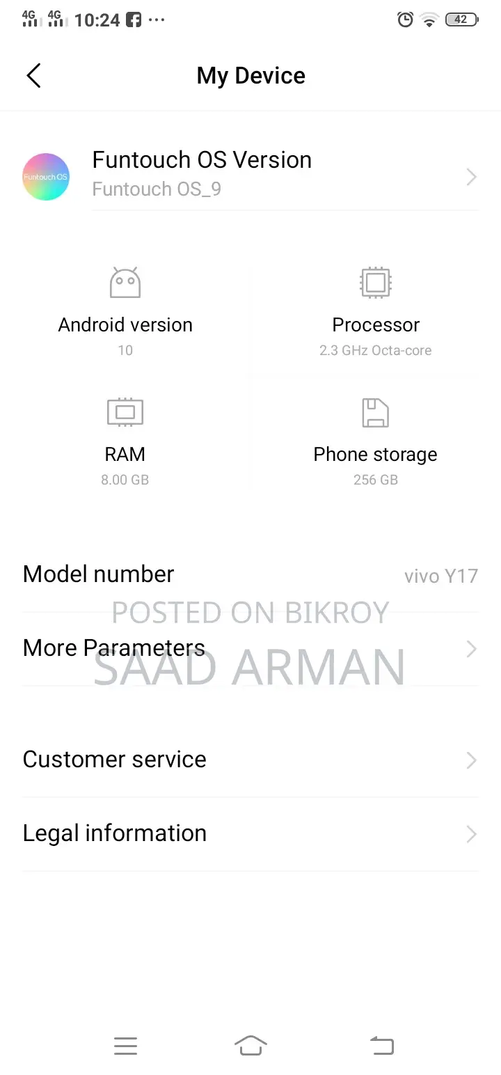 Vivo Y17 256 GB