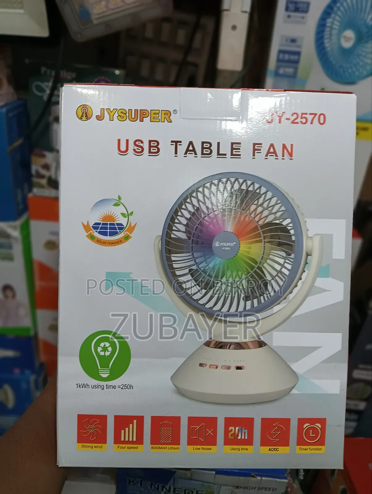 Best Rechargeable Fan - Jysuper-2570