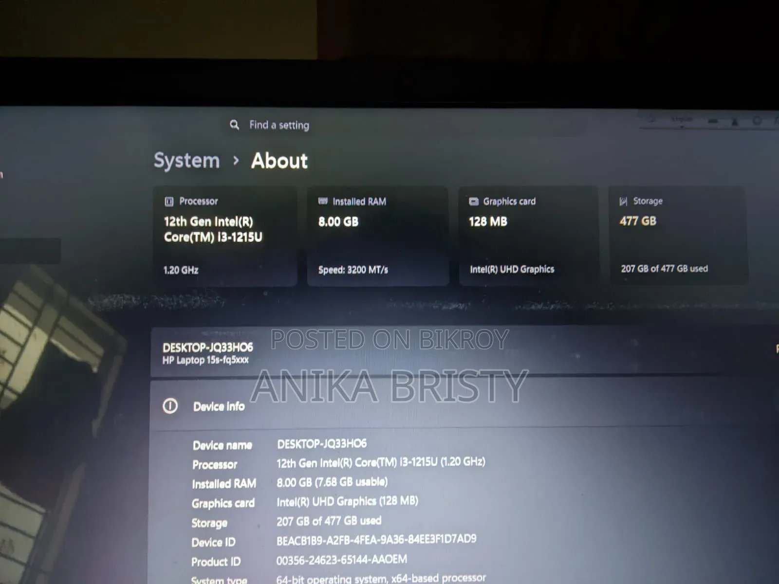 Laptop Asus 8GB Intel Core i3 HDD+SSD 512GB