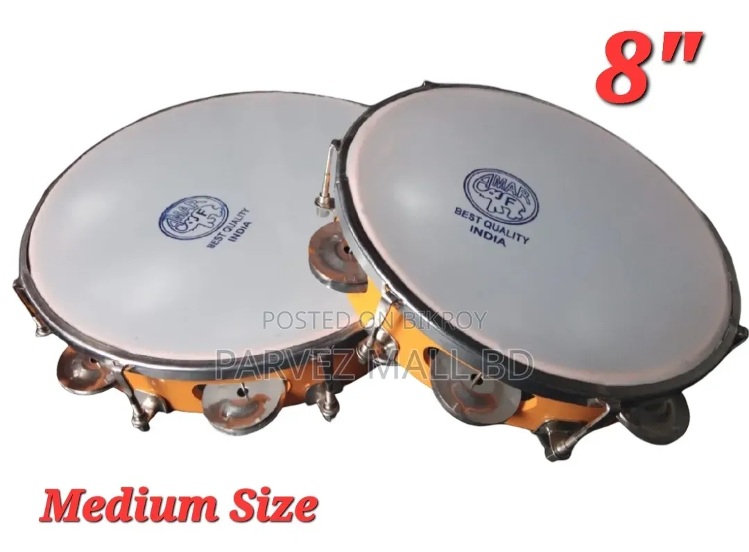 Best Quality Baya 8 Inchi Medium Size Multicolor Drum Jipsi Indian-1p