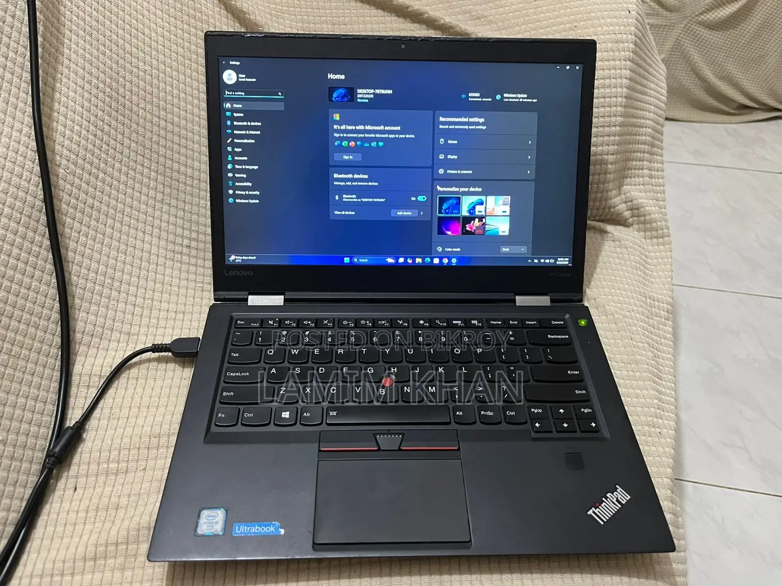 Laptop Lenovo ThinkPad X1 Carbon 8GB Intel Core I5 SSD 256GB
