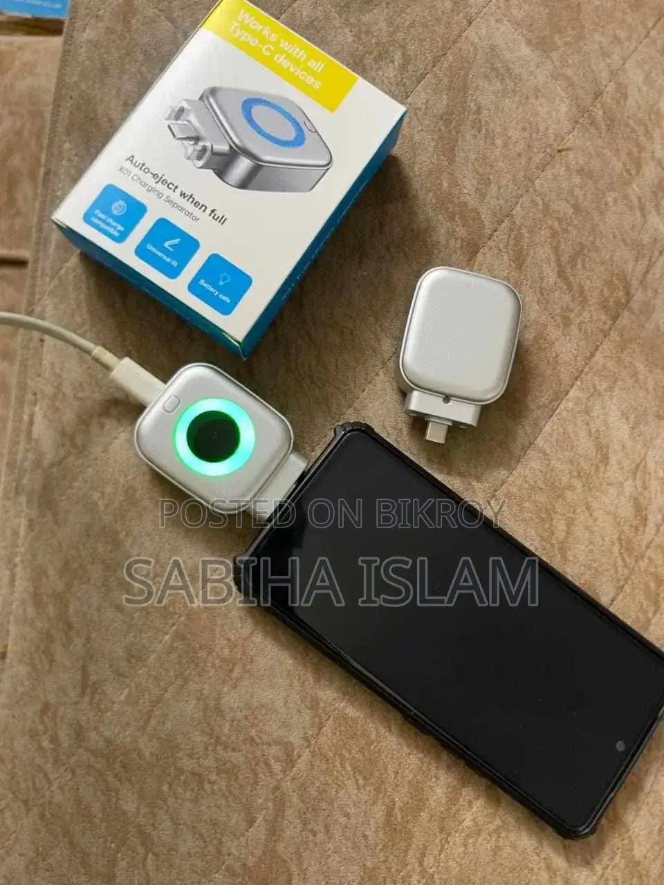 USB-C Auto Eject Charging Adapter (Silver)