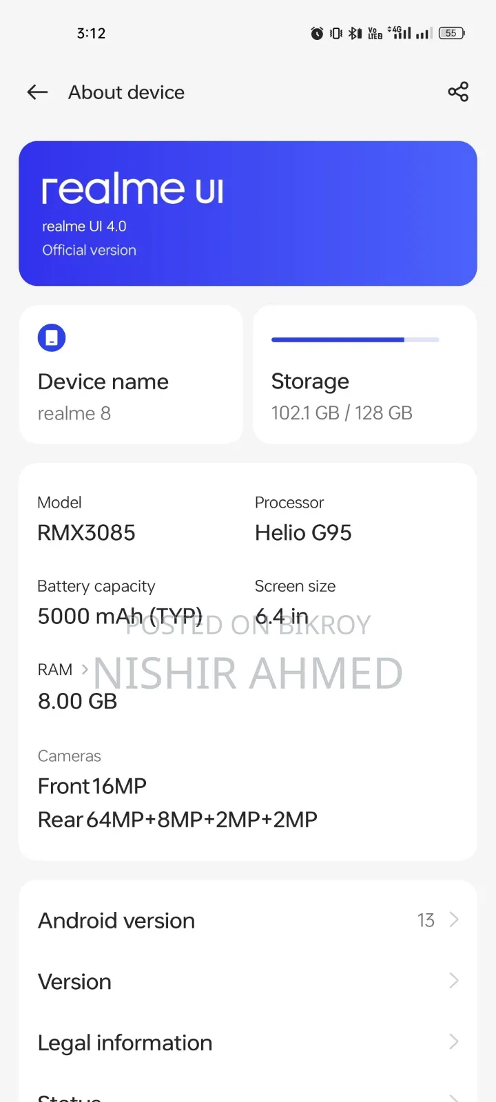 Realme 8 5G 128 GB Black