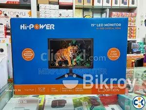 মনিটর নতুন ১৯ ইঞ্চি এলইডি এইচডি ফুল ইনট্যাক্ট বক্স