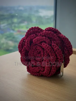 Handmade Crochet Bothside Mini Rose Bag