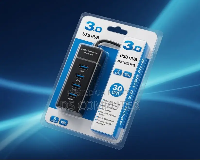 4-Port High-Speed USB 3.0 Hub [New]