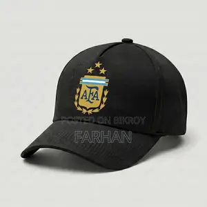 Premium Black Argentina Afa Supporter Cap (3 Stars)