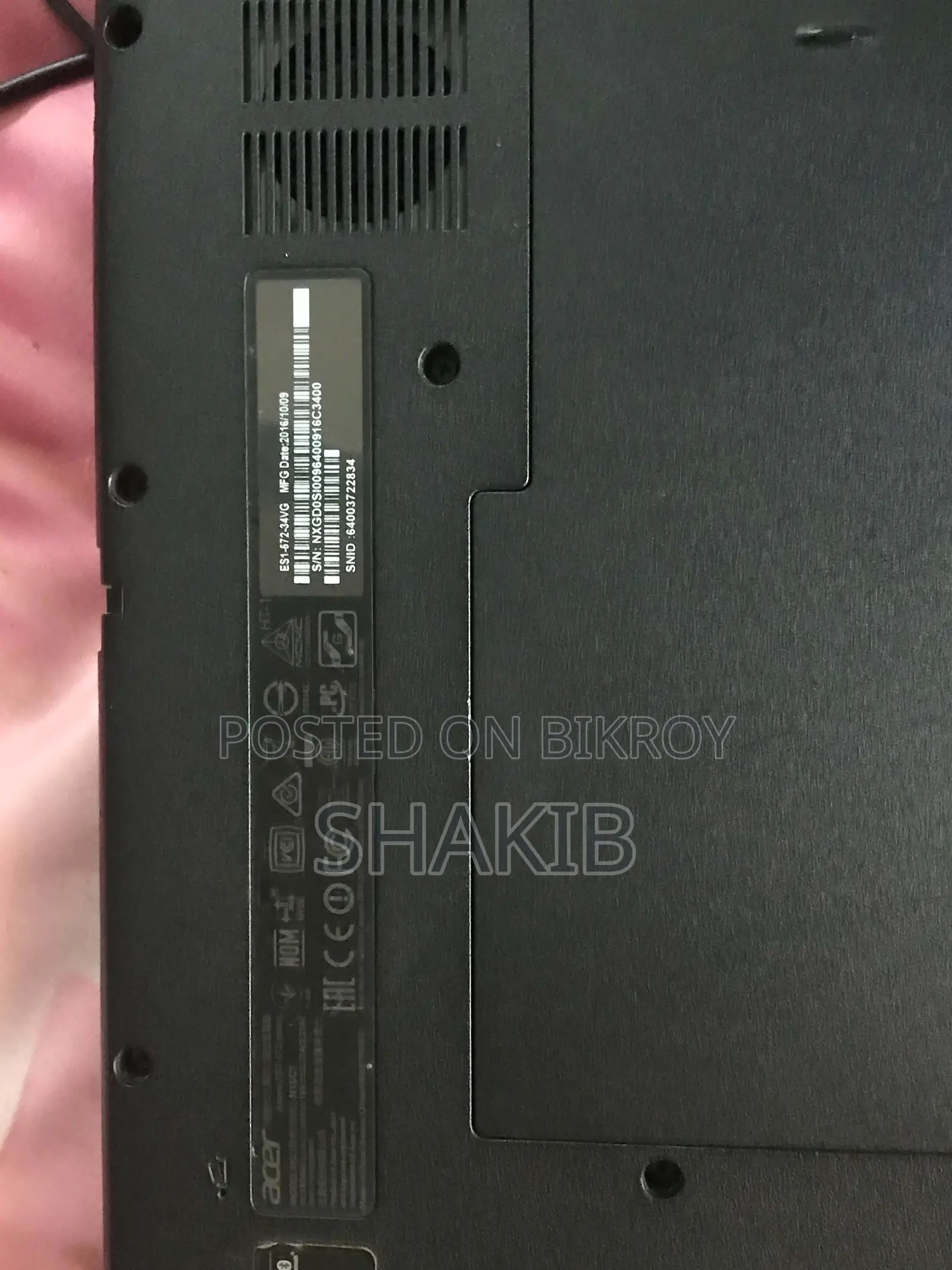 Laptop Acer Aspire ES1-572 4GB Intel Core I3 HDD 1T