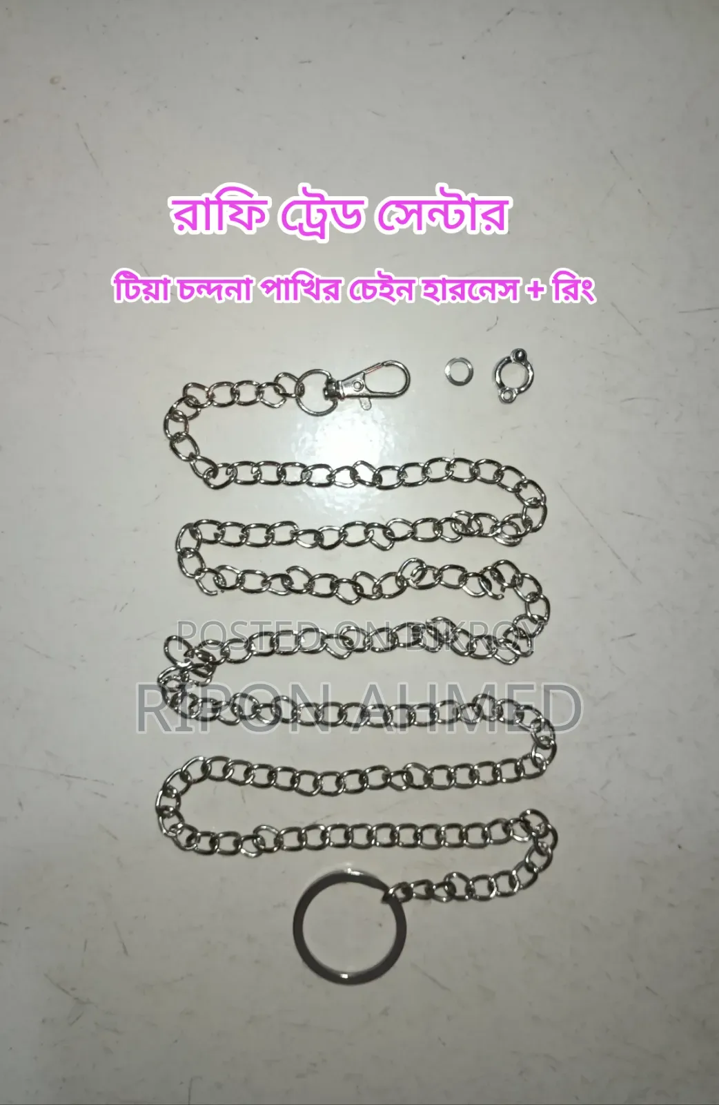 পাখির জন্য চেইন হারনেস উইথ লেগ রিং
