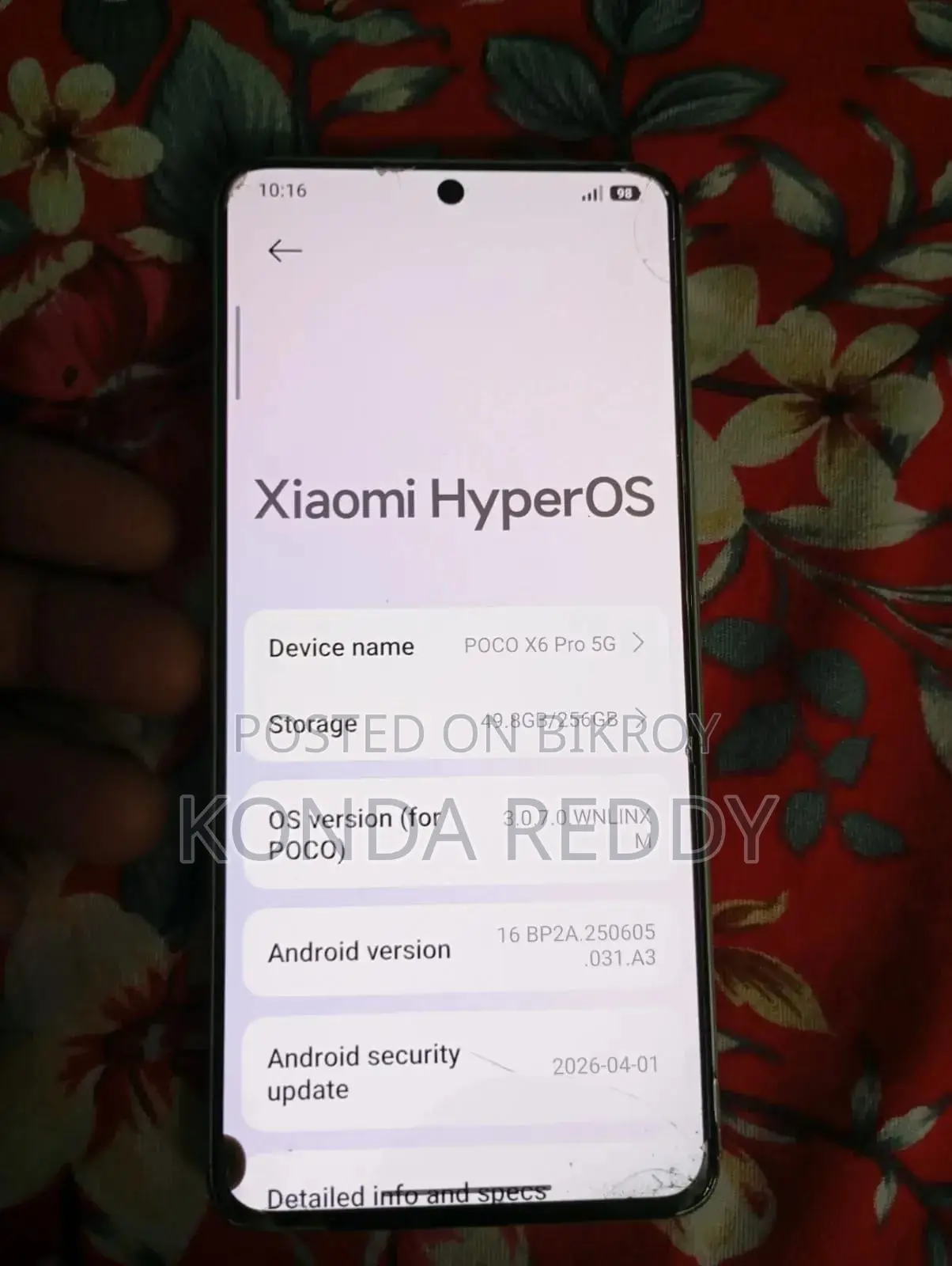 New Xiaomi Poco X6 Pro 256 GB Silver