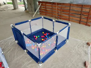 4×4 Feet Baby Playpen With 50 Balls Waterproof Foam Mat Free