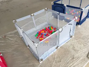 4×4 Feet Baby Playpen With 50 Balls Waterproof Foam Mat Free