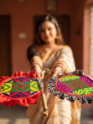 নকশি হাতপাখা জোড়া | নকশি কাঁথার এমব্রয়ডারি