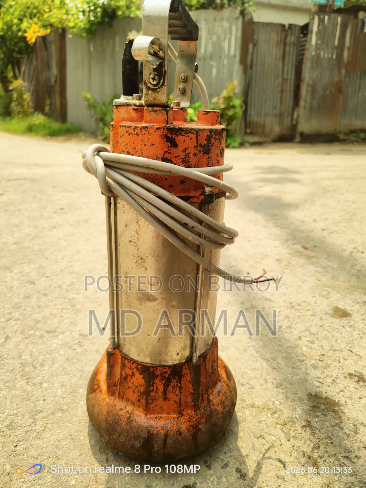 Running motor like shallow engine water pump 2 Hp