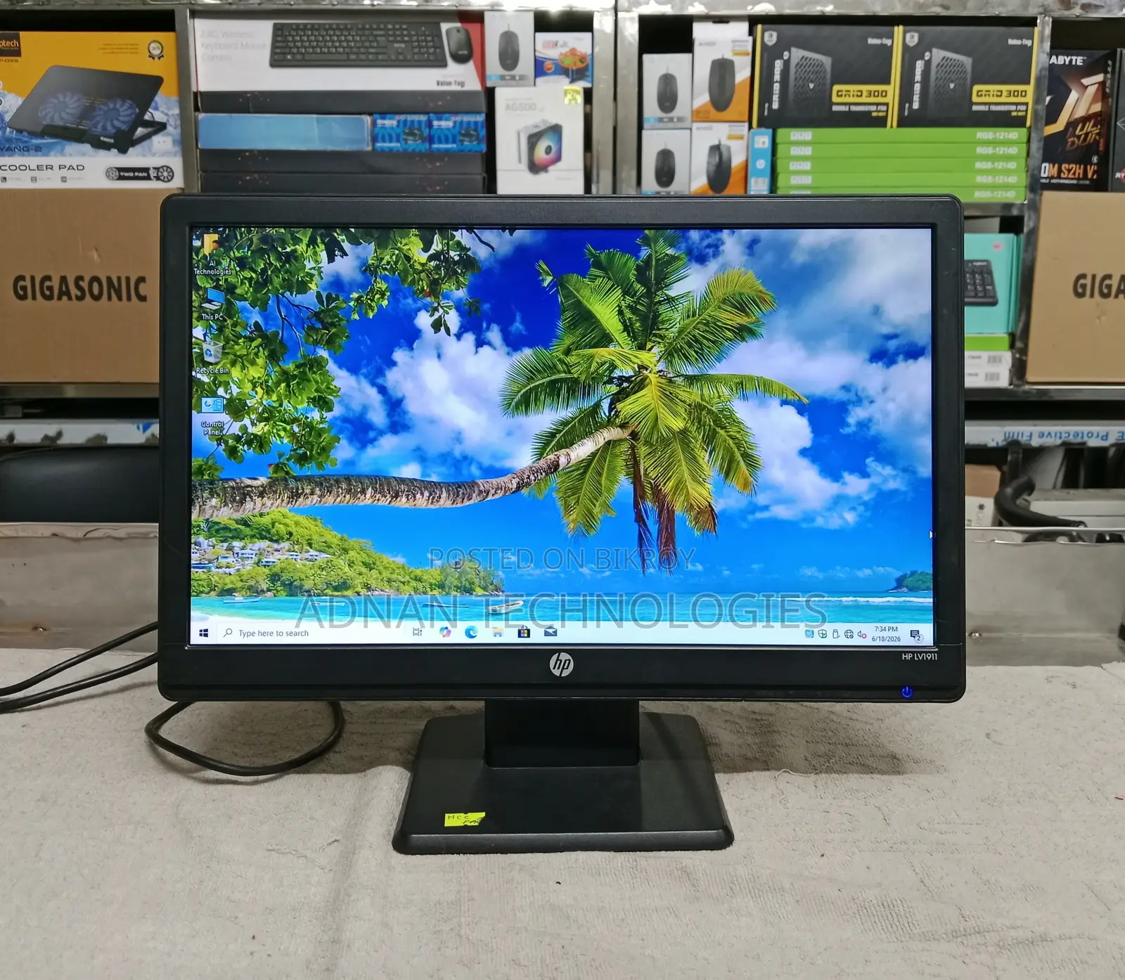 Hp 19" Wide Screen LED Monitor - Model: LV1911