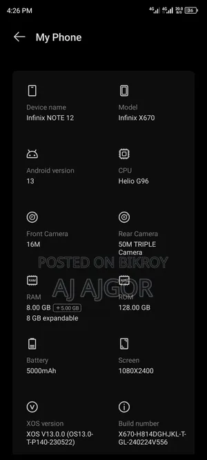 Infinix Note 12 128 GB